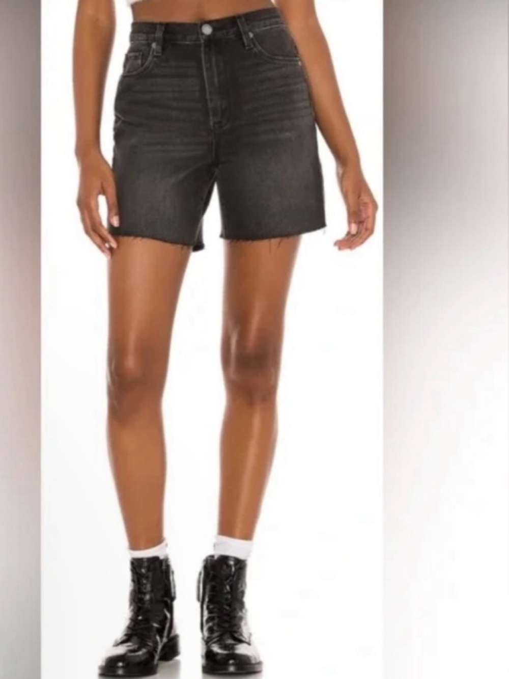 Madden MNYC | Black High Rise denim Jean Shorts Jorts Size XL (16-18)